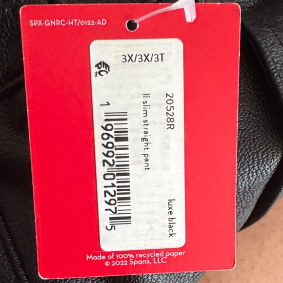 SPANX Black Straight Leg Pants - Picture 4 of 4